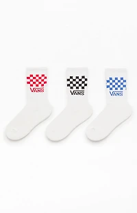 Vans 3 Pack Classic Checkered Crew Socks