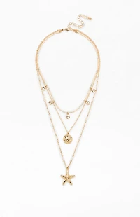 Pacsun Leilani Starfish Layered Necklace
