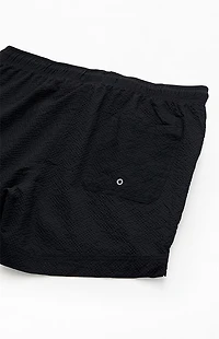 Pacsun Logo Seersucker 4.5" Swim Trunks