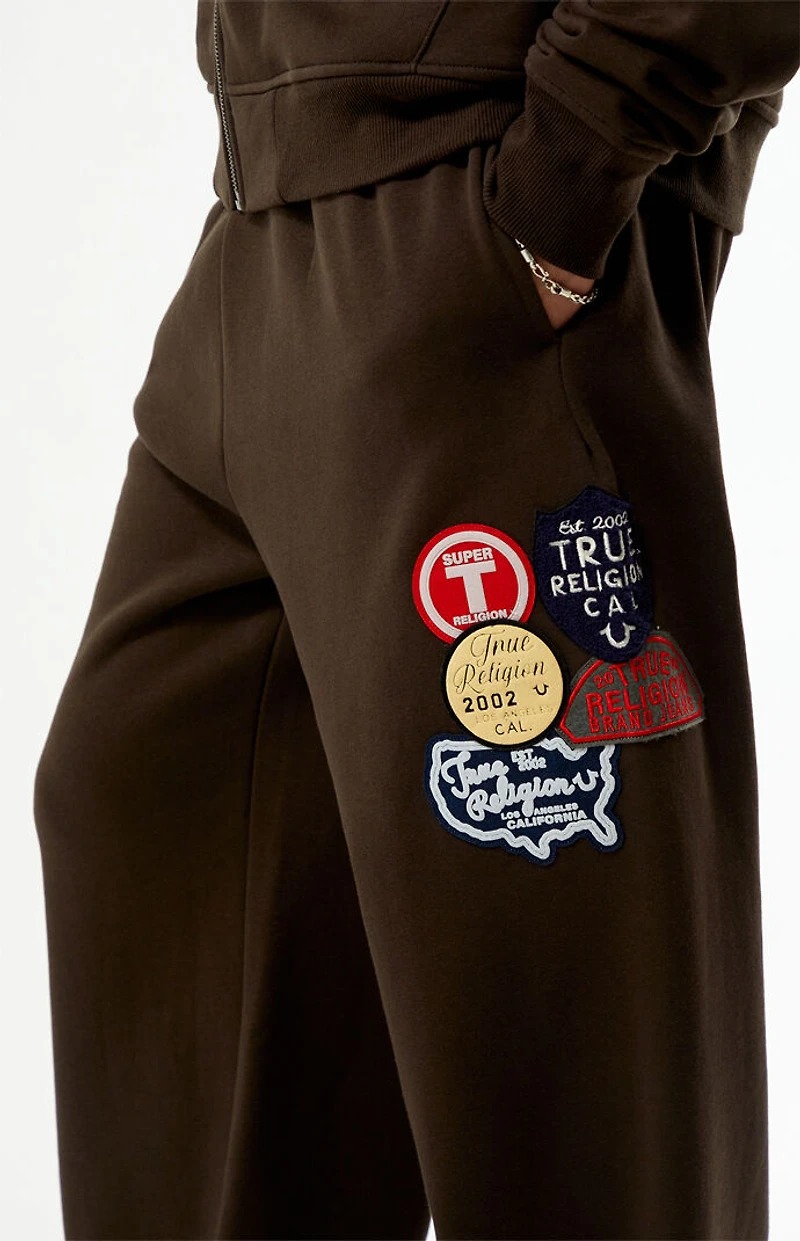True Religion Vintage Patch Baggy Jogger Sweatpants