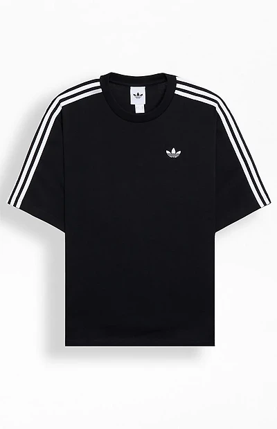 adidas Black Adicolor 3-Stripes Oversized T-Shirt