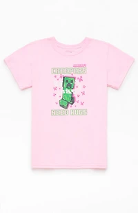 Kids Minecraft Creeper Flowers T-Shirt
