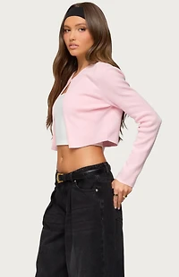 Edikted Jayne Split Front Knit Cardigan