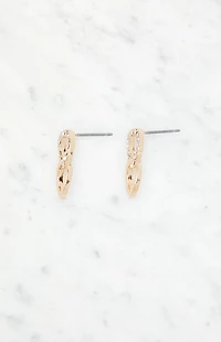 LA Hearts Diamond Chain Link Drop Earrings
