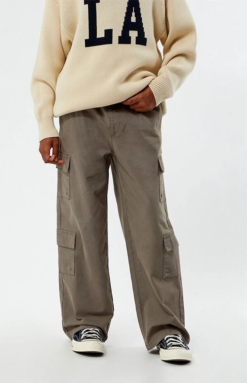 Pacsun Kids Stretch Green Porter Baggy Cargo Pants
