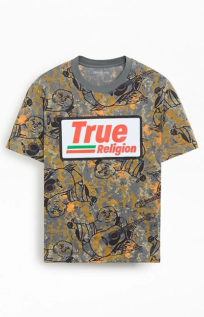 True Religion Buddha Camo Logo T-Shirt