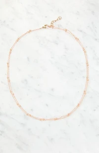John Galt Double Chain Beaded Necklace