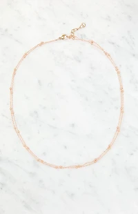 John Galt Double Chain Beaded Necklace