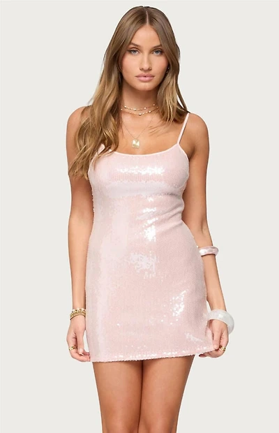 Edikted Siarra Sequin Mini Dress