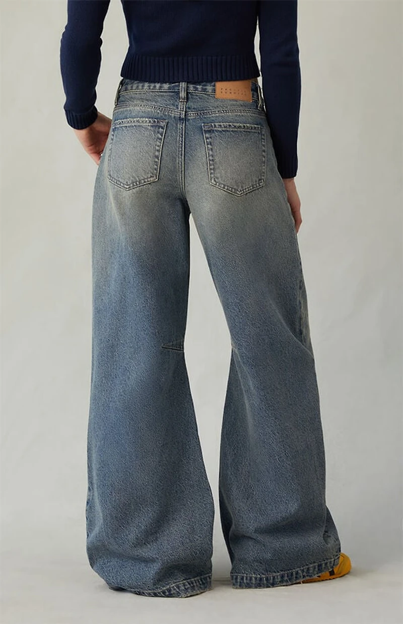 Pacsun Remi Baggy Barrel Jeans Dart Dark Indigo