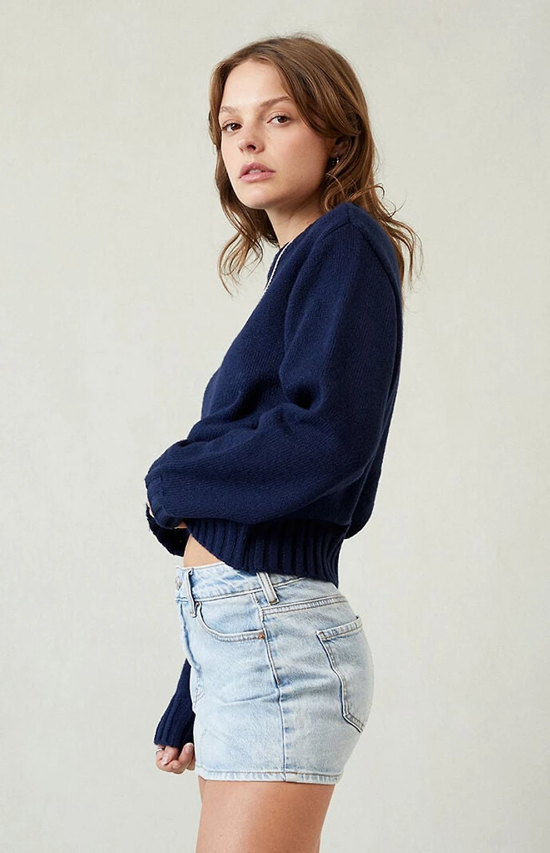 Pacsun Bella Stretch Light Indigo Mid Rise Denim Mini Skirt