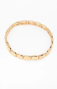 John Galt Gold Square Link Bracelet