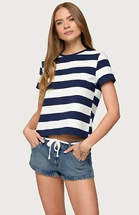 Edikted Valetta Oversized Striped T-Shirt