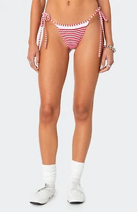Edikted Zora Striped String Bikini Bottom