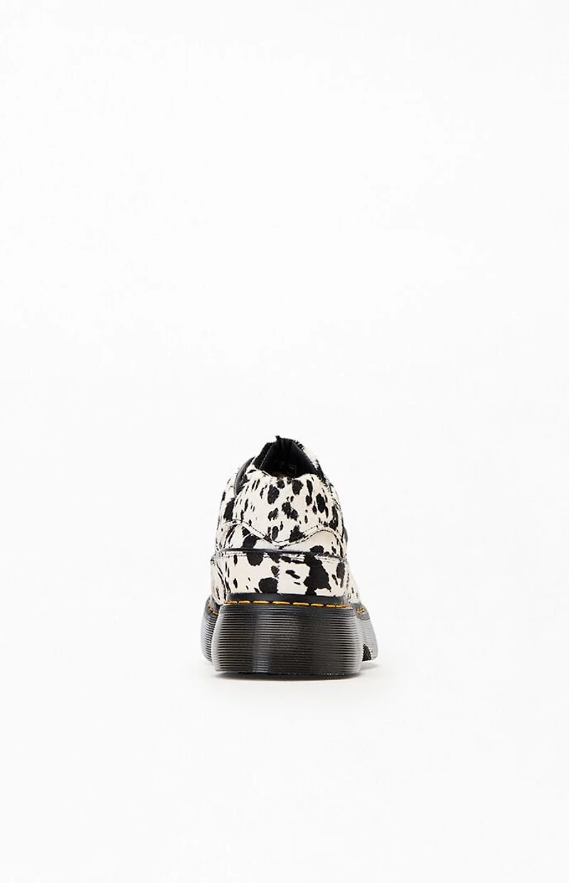 Dr Martens Women's Buzz 5-Eye Dalmatian Hair On Leather Sneakers