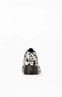 Dr Martens Women's Buzz 5-Eye Dalmatian Hair On Leather Sneakers