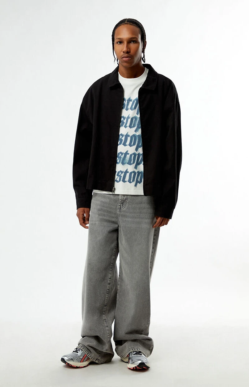 Pacsun Black Double Seams Gas Jacket