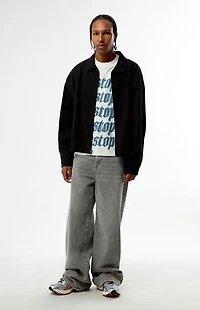 Pacsun Black Double Seams Gas Jacket