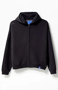 A.R.C. Black Vintage Wash Heavyweight Fleece Zip Up Hoodie