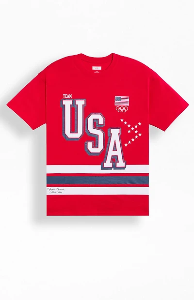 Olympics Red Milano Cortina Team USA Dream Jersey T-Shirt