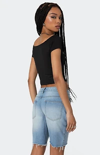 Edikted Alexandera Boat Neck T-Shirt