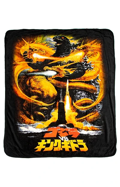 Godzilla Movie Poster Throw Blanket