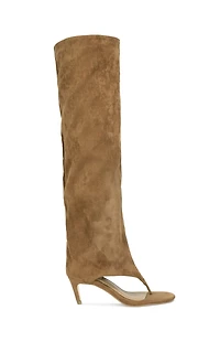 AZALEA WANG Women's Chandi Tan Stiletto Sandal Boots