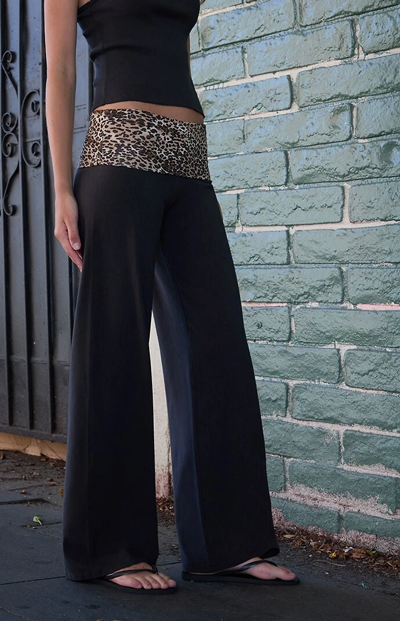 John Galt Leopard Priscilla Flare Pants