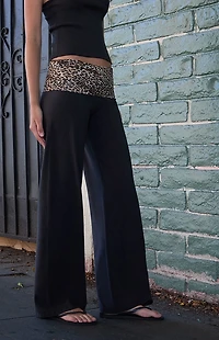 John Galt Leopard Priscilla Flare Pants