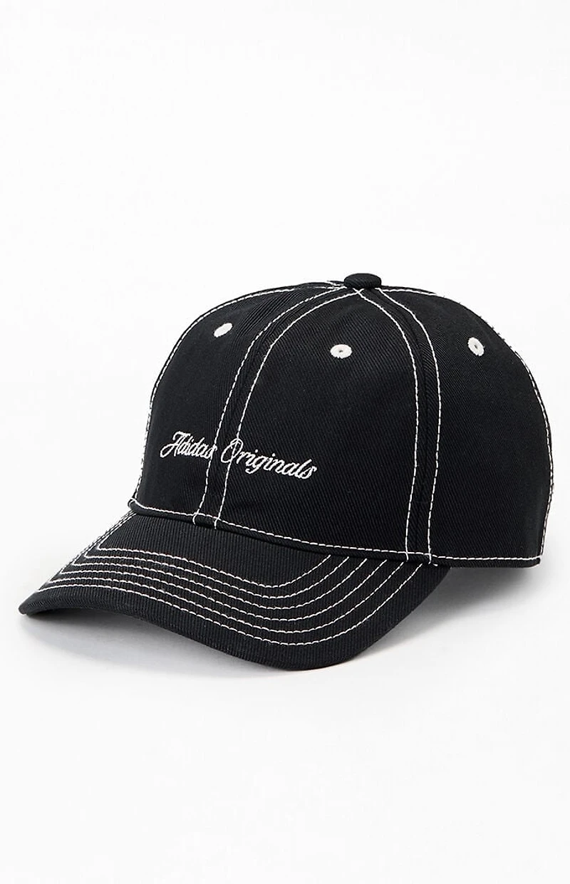 adidas Black Signature Strapback Dad Hat