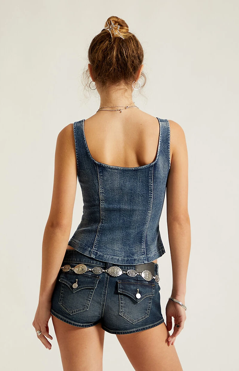 Third Charm Harlow Denim Lace Corset
