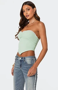Edikted Cinched Strapless Triangle Top