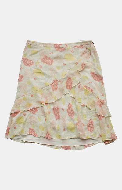 PS VINTAGE 2000s Y2K Floral Midi Skirt