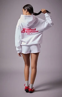 Third Charm White & Pink Puff Graphic Vol. 1 Hoodie