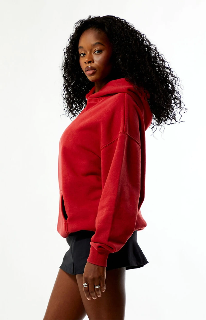 Pacsun Red Core Washed Pullover Hoodie