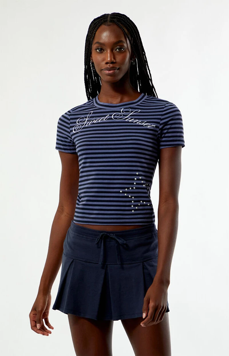 Your Favorite Sweet Sunset Striped Skimmer T-Shirt