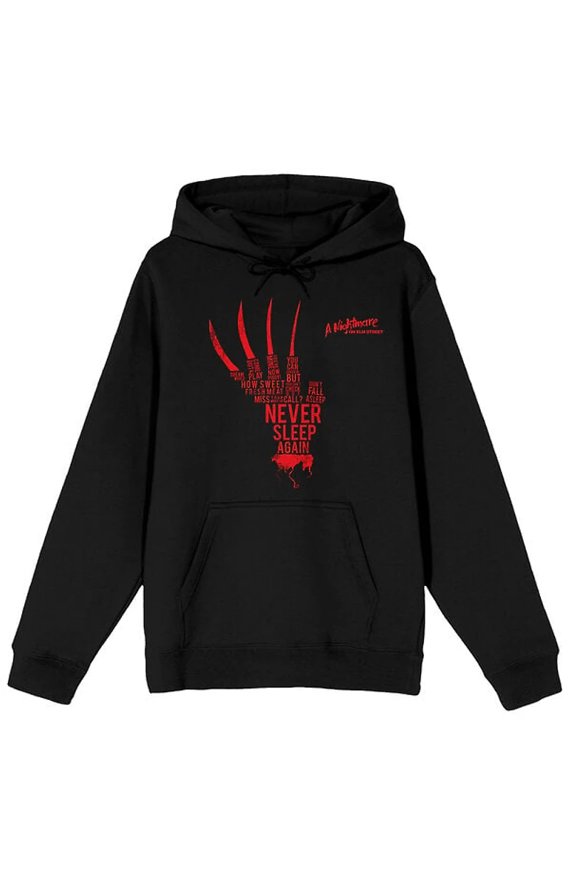 Nightmare on Elm Street Never Sleep Again Hoodie