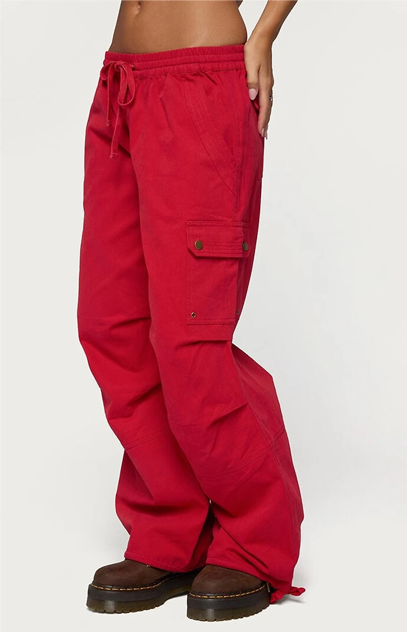 Edikted Paskal Twill Baggy Parachute Pants
