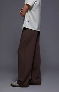 FIELD OF STUDY by Pacsun Kane Baggy Trousers Stretch Pleated Brown