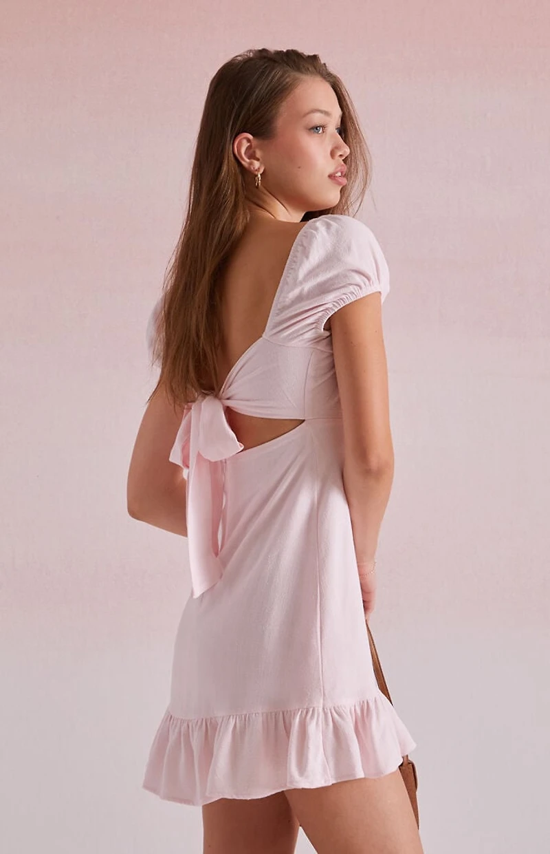 Beverly and Beck Camille Tie Back Mini Dress