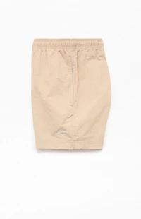 Pacsun Tan Collegiate 4.5'' Swim Trunks