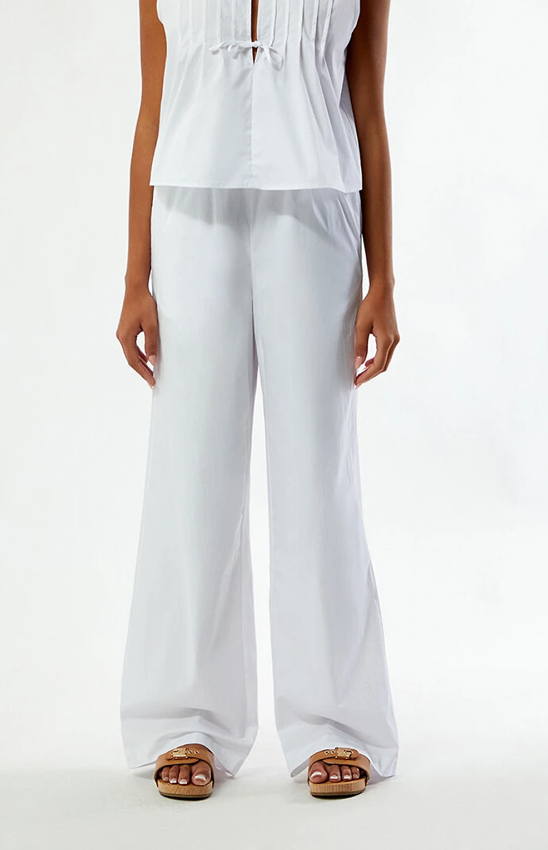 WEWOREWHAT High Waisted Tie Waist Pants