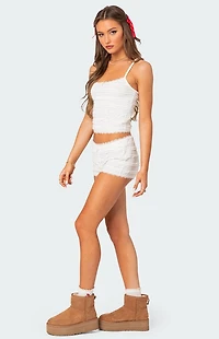 Edikted Lucy Ruffled Lace Shorts