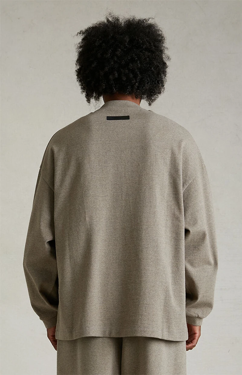 Fear of God ESSENTIALS Heather Grey Heavy Long Sleeve T-Shirt