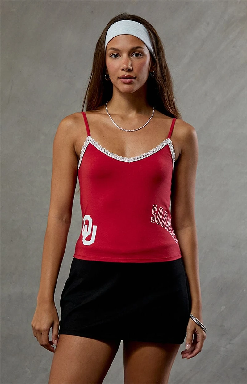 WILD COLLECTIVE Oklahoma Sooners Lace Cami