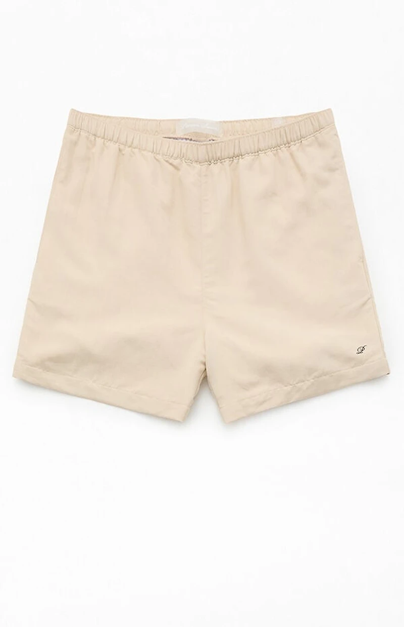 Pacsun Baggy Oatmeal 4.5" Swim Trunks