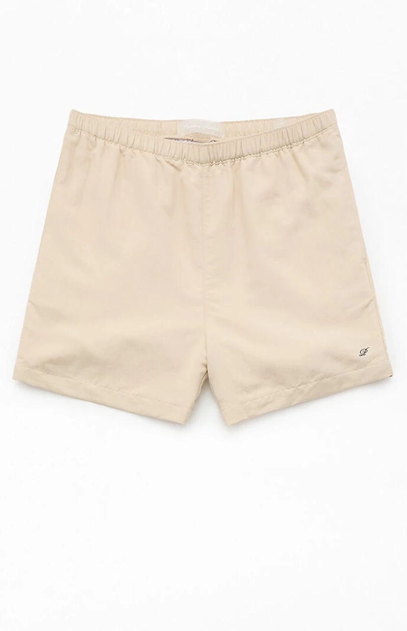Pacsun Baggy Oatmeal 4.5" Swim Trunks