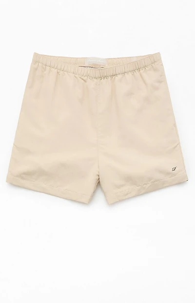 Pacsun Baggy Oatmeal 4.5" Swim Trunks