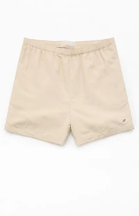 Pacsun Baggy Oatmeal 4.5" Swim Trunks