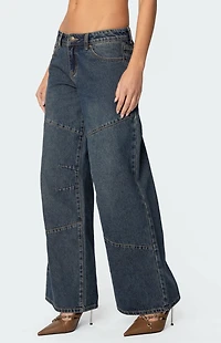 Edikted Laney Vintage Washed Low Rise Jeans